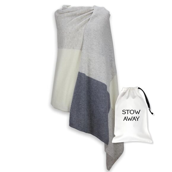 2285 100% Pure Cashmere Lightweight Travel Wrap Shawl & Scarf Gray